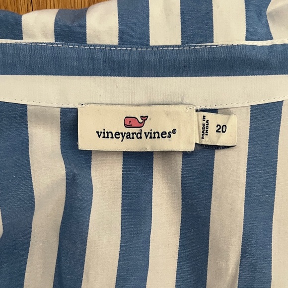 Classic Blue & White Striped womwns Button-Up Shirt - Picture 4 of 9